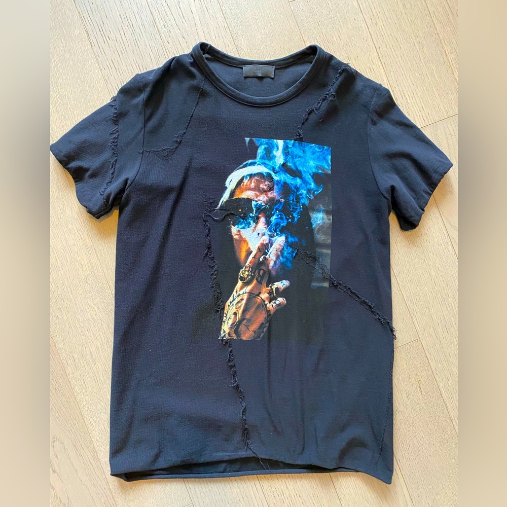 RH45 Black short sleeve shirt. 100% Cotton.